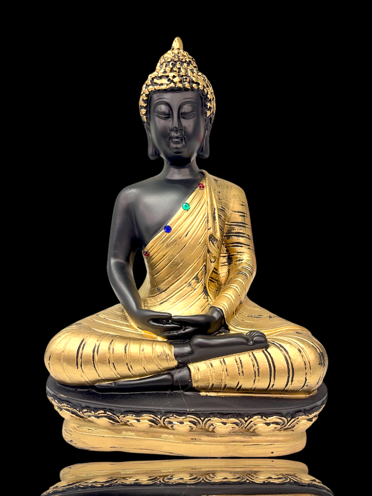 Gold Gem Studded buddha Meditating