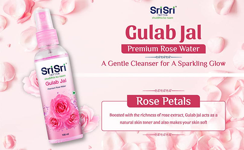 Gulab Jal - Premium Rose Water, 100ml - Sri Sri Tattva