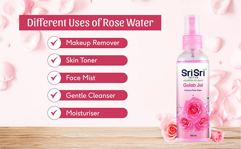 Gulab Jal - Premium Rose Water, 100ml - Sri Sri Tattva