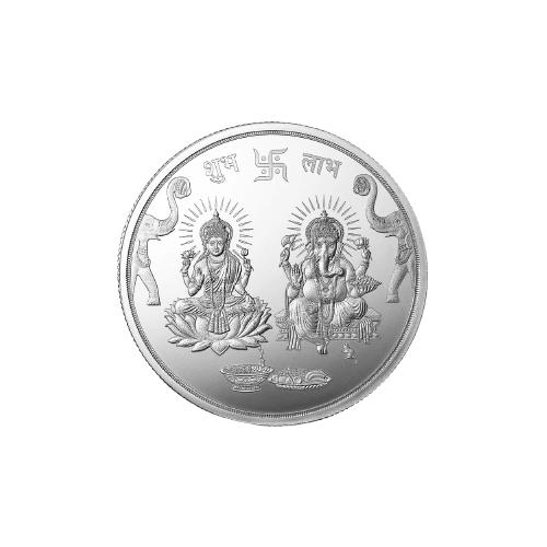 GANESH LAKSHMI JI 999.9 PURITY 10 GM SILVER COIN