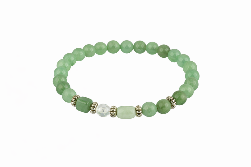 Gemini Rashi Bracelet (Green Aventurine 8mm) | Mithun Rashi Stone Bracelet for Luck, Growth & Communication