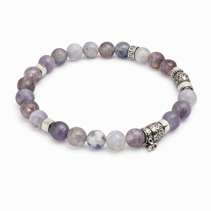 Capricorn Rashi Bracelet (Amethyst 8mm) | Makar Rashi Stone Bracelet for Protection, Focus & Stability