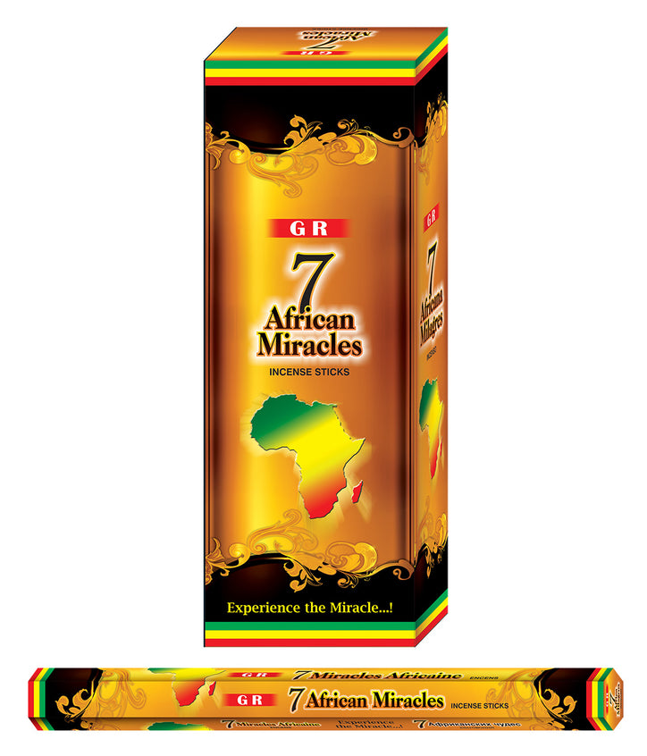 7 African Miracles - Incense (Agarbatti) Sticks Box - Ultra Premium Low Carbon