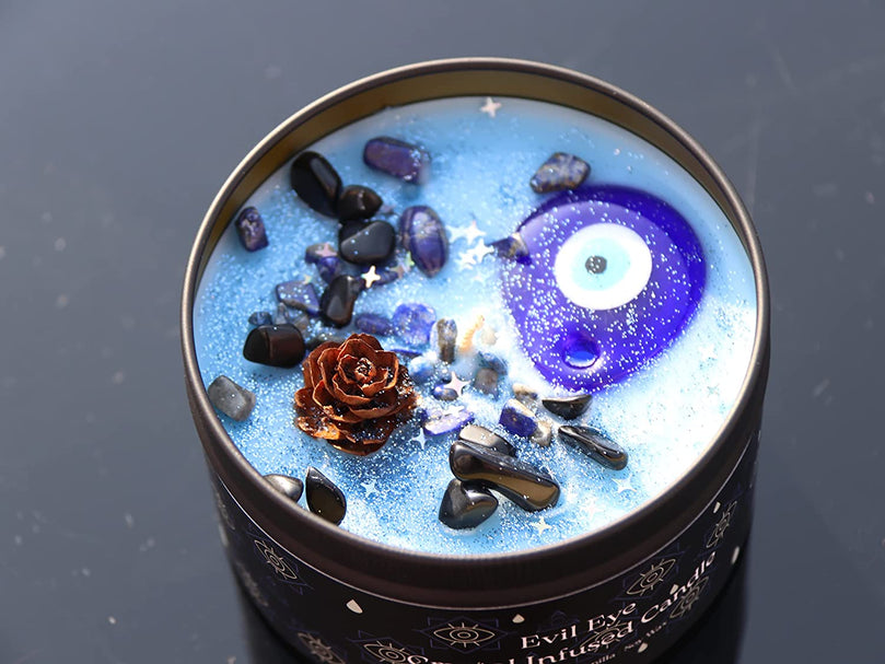 Evil Eye Crystal Infused Candle
