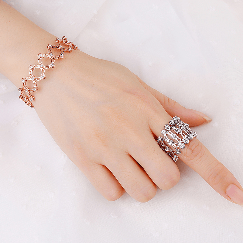 925 Silver 2-in-1 Stretchable Ring Bracelet