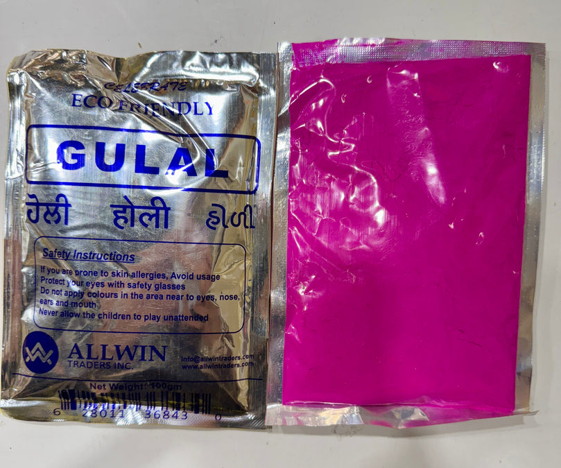 Holi Colors - Eco Friendly Gulal Powder – Non-Toxic & Skin-Friendly | 100g | Multiple Colors