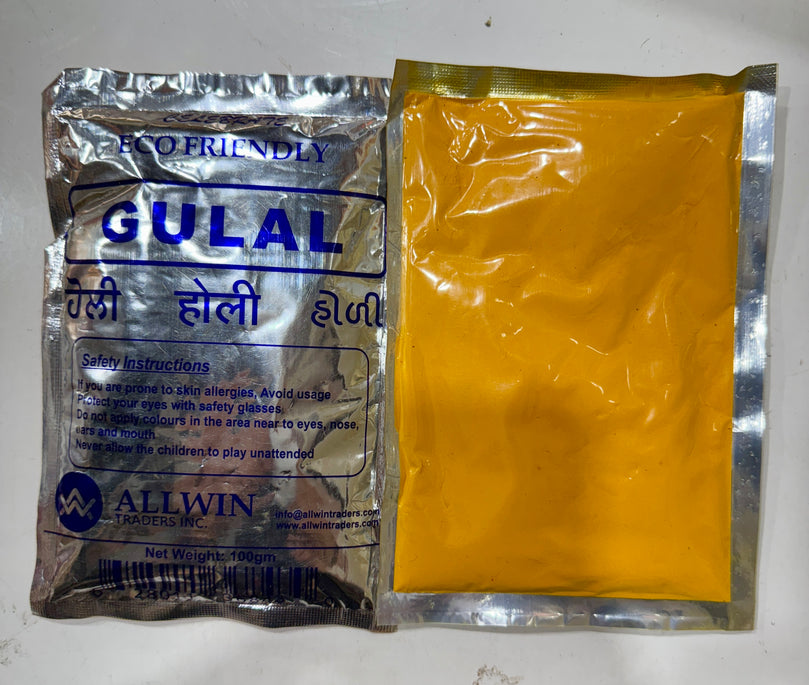 Holi Colors - Eco Friendly Gulal Powder – Non-Toxic & Skin-Friendly | 100g | Multiple Colors