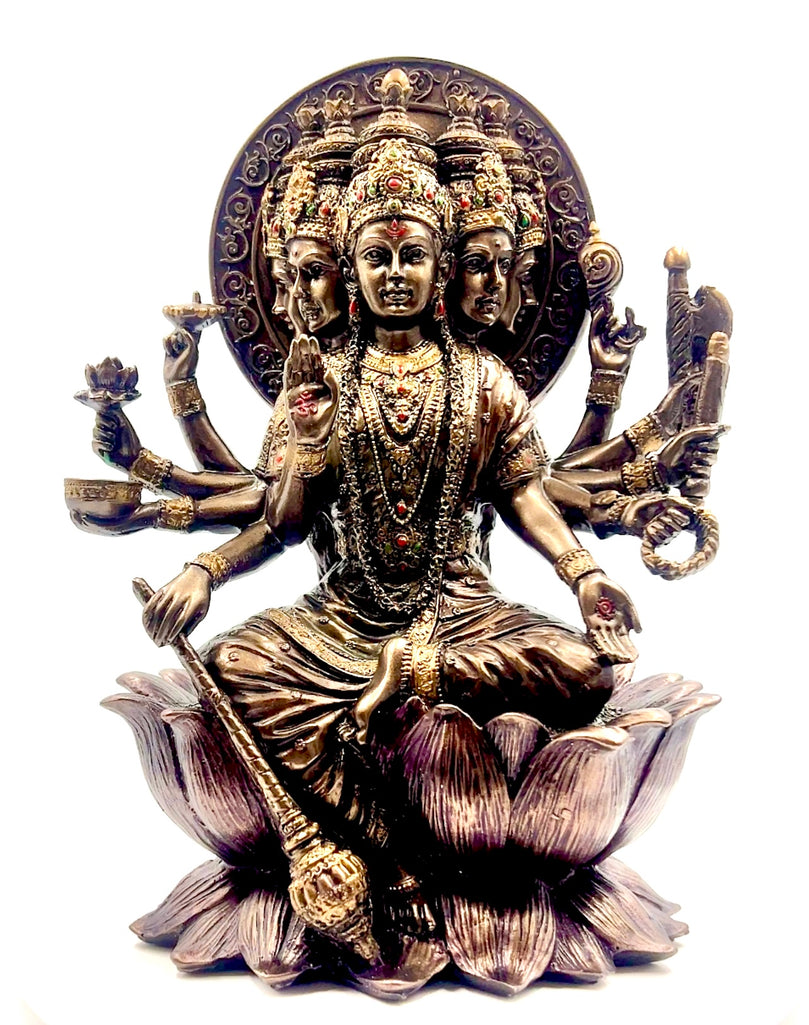 Bronze Gayatri Ma Idol 10"