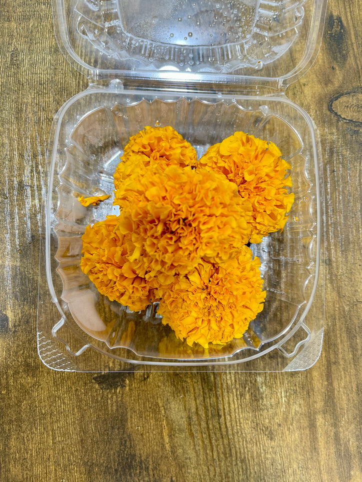 Fresh Marigold Flowers (gende ka phool) - Yellow & Orange - 1 Box