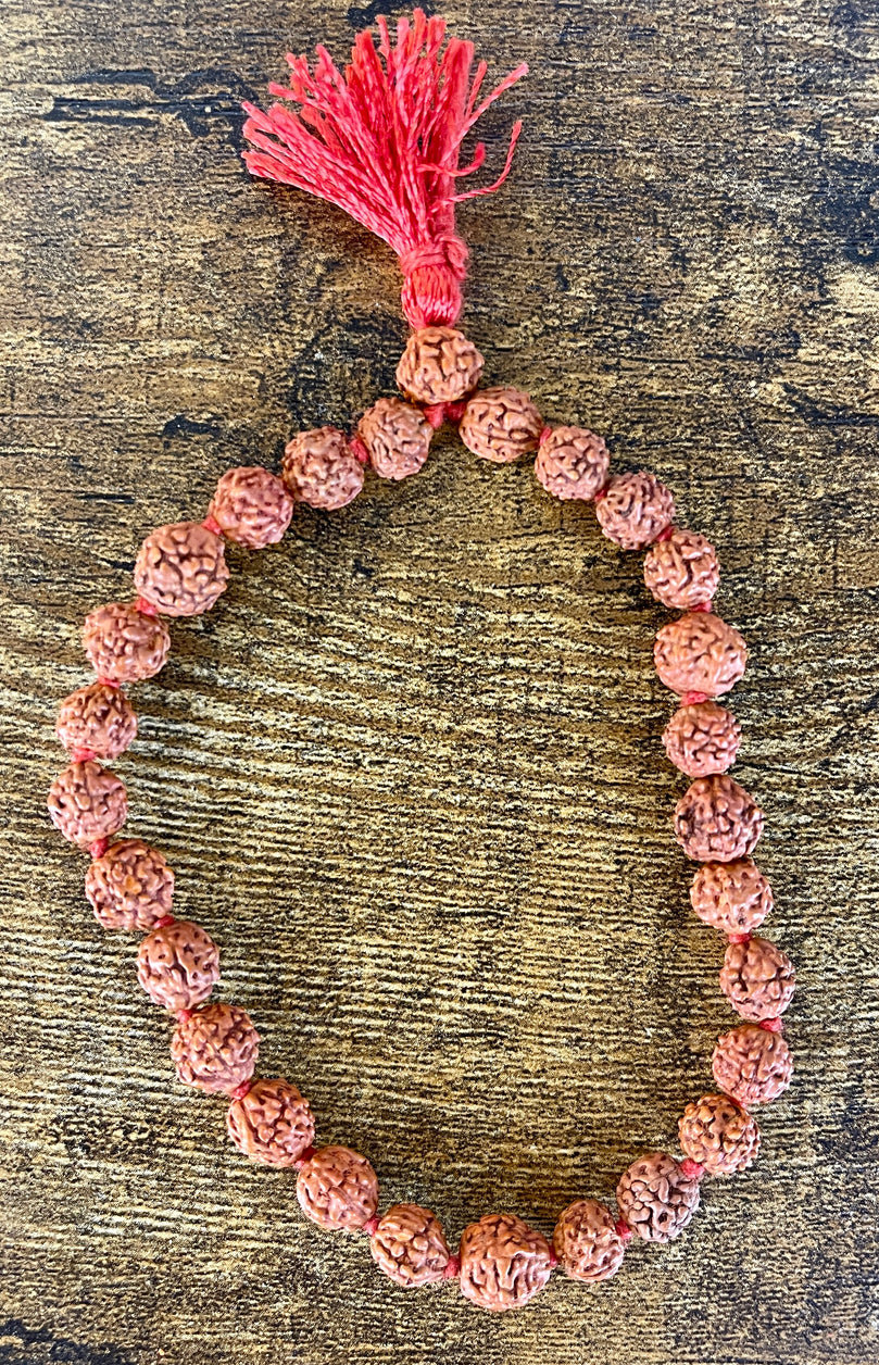 Rudraksha Mala  - 27 Beads - 4" long (per side)