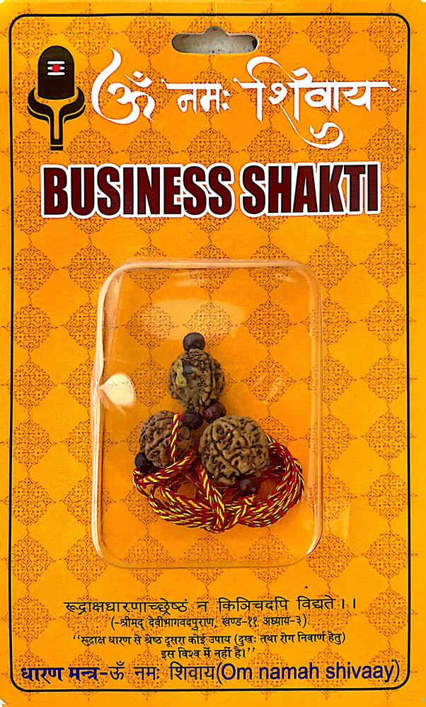 Business Shakti Rudraksha Necklace (Lab Certified) - Lord Shiva, Business Financial Growth, Increased Income, More Customers, Blessings to Start New Business, Remover of Wealth Obstacles