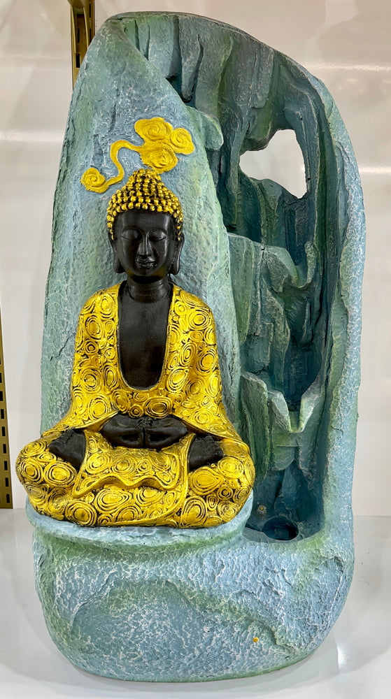 Meditating Buddha Water Fountain With Lights