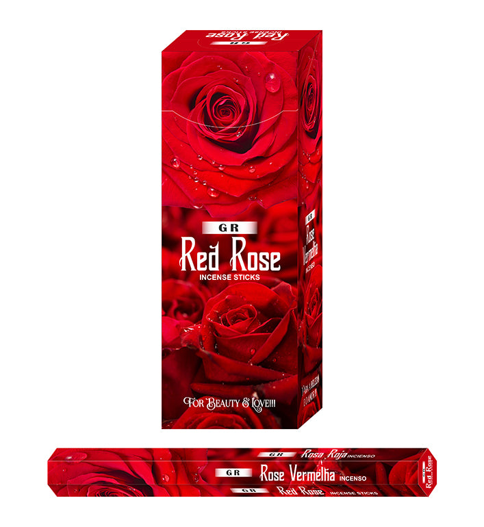 Red Rose - Incense (Agarbatti) Sticks Box - Ultra Premium Low Carbon
