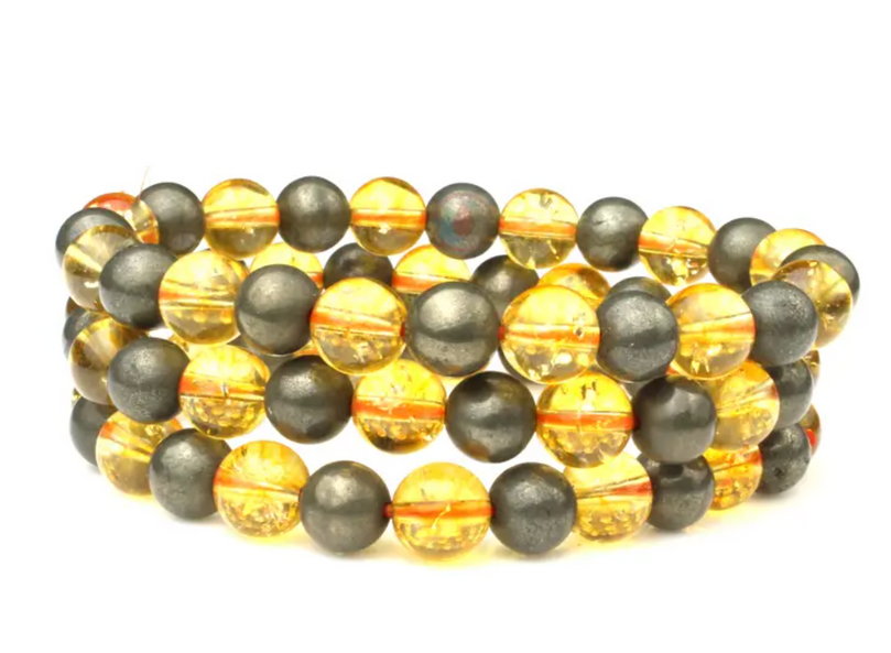 For Incredible Wealth  - Citrine and Pyrite Gemstone Bracelet