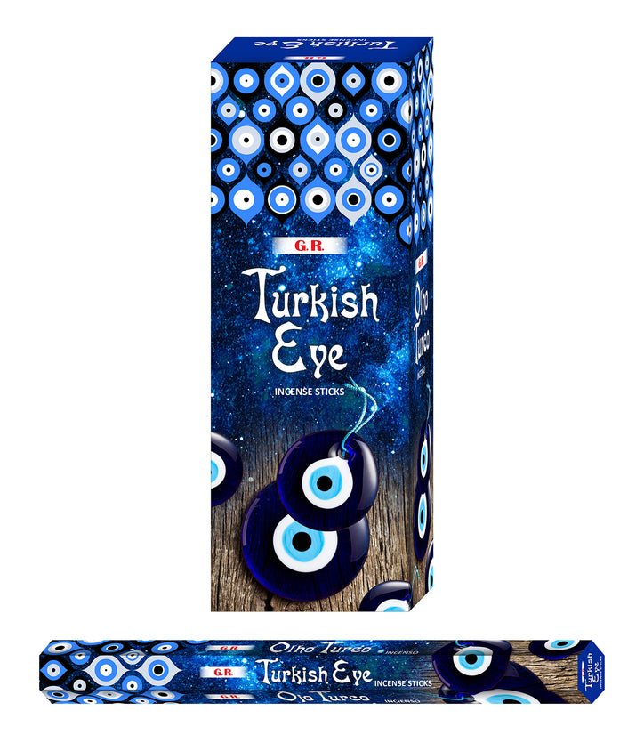 Turkish Eye - Incense (Agarbatti) Sticks Box - Ultra Premium Low Carbon