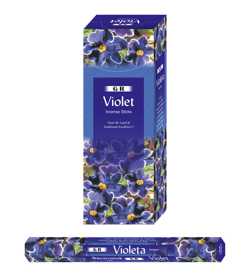 Violet - Incense (Agarbatti) Sticks Box - Ultra Premium Low Carbon