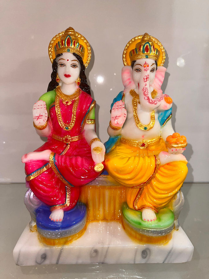 Colourful Ganesh and Lakshmi