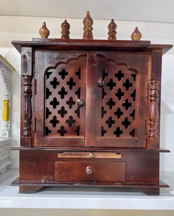 Brown Mandir with Doors