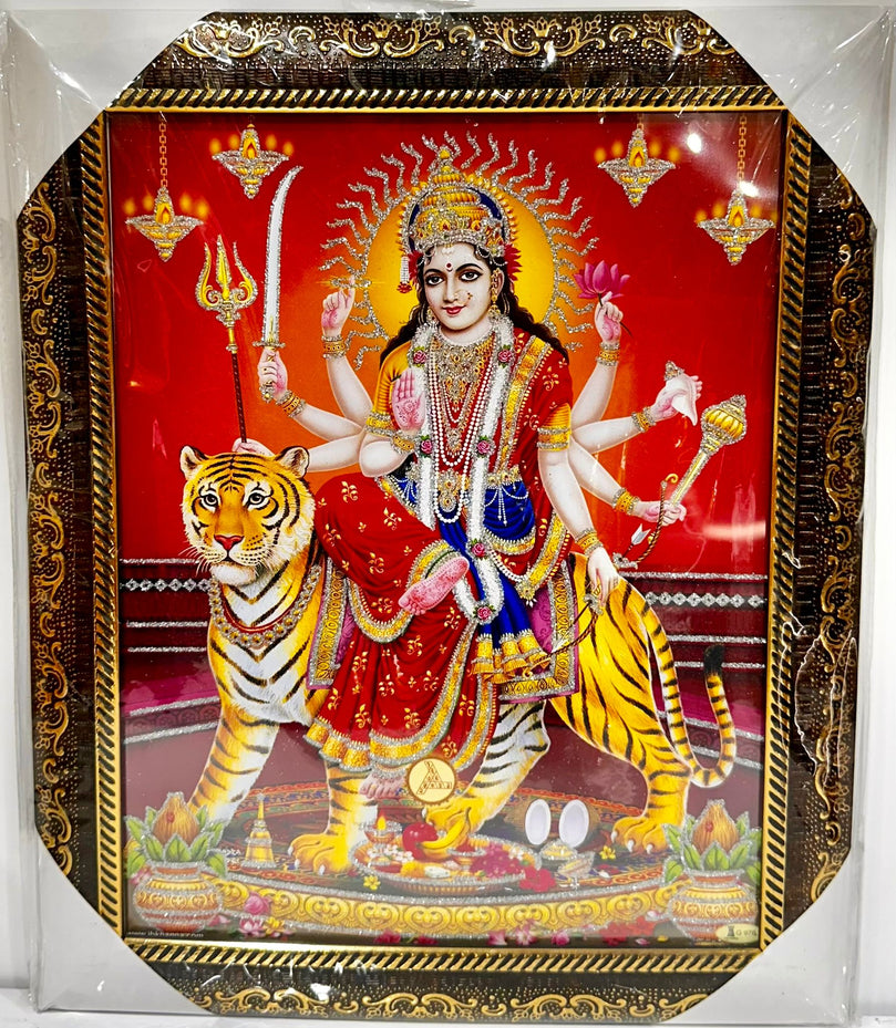 Durga Ma  - 11"X13" Picture Frame - Wall Hanging