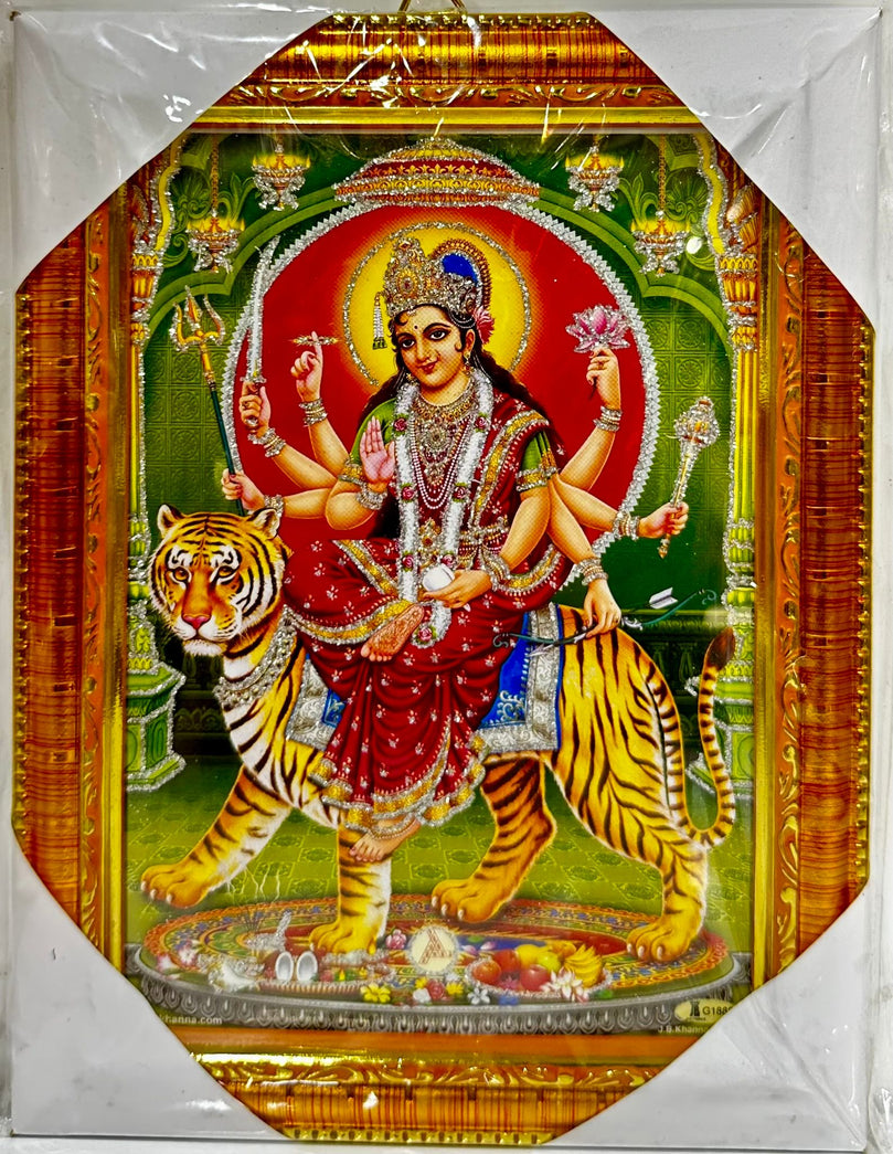 Durga Ma - 7"X9" Picture Frame - Wall Hanging