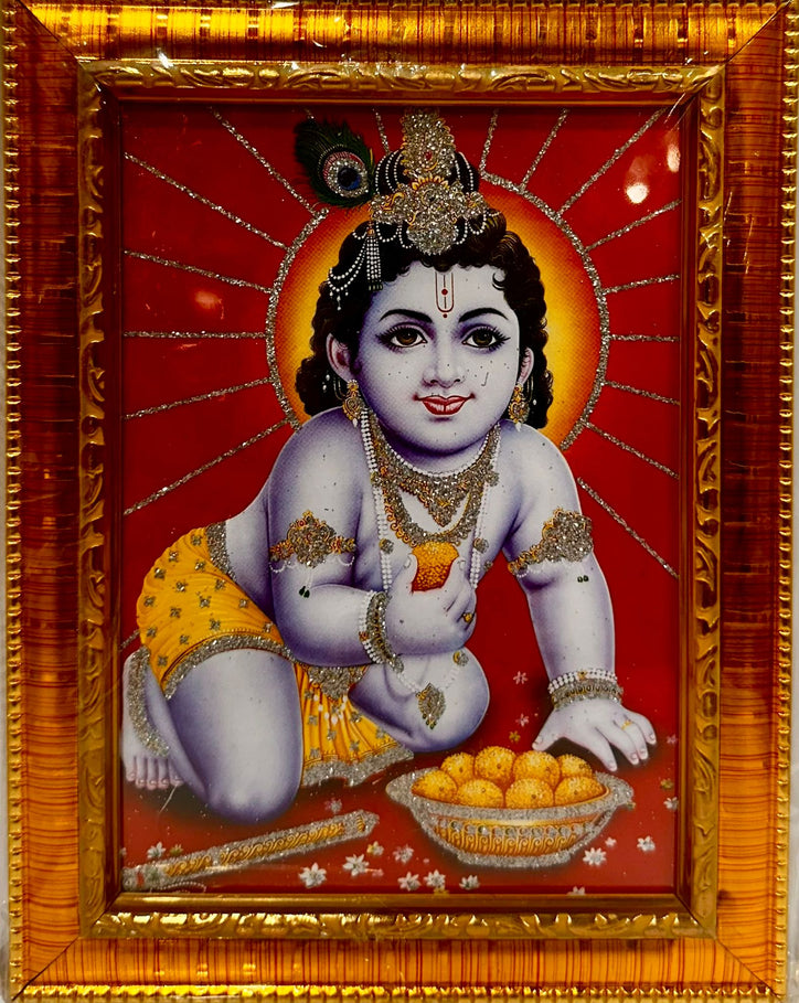 Baby Krishna - 7"x9" Picture Frame - Wall Hanging