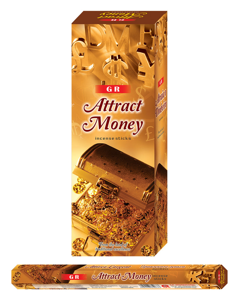 Attract Money - Incense (Agarbatti) Sticks Box - Ultra Premium Low Carbon