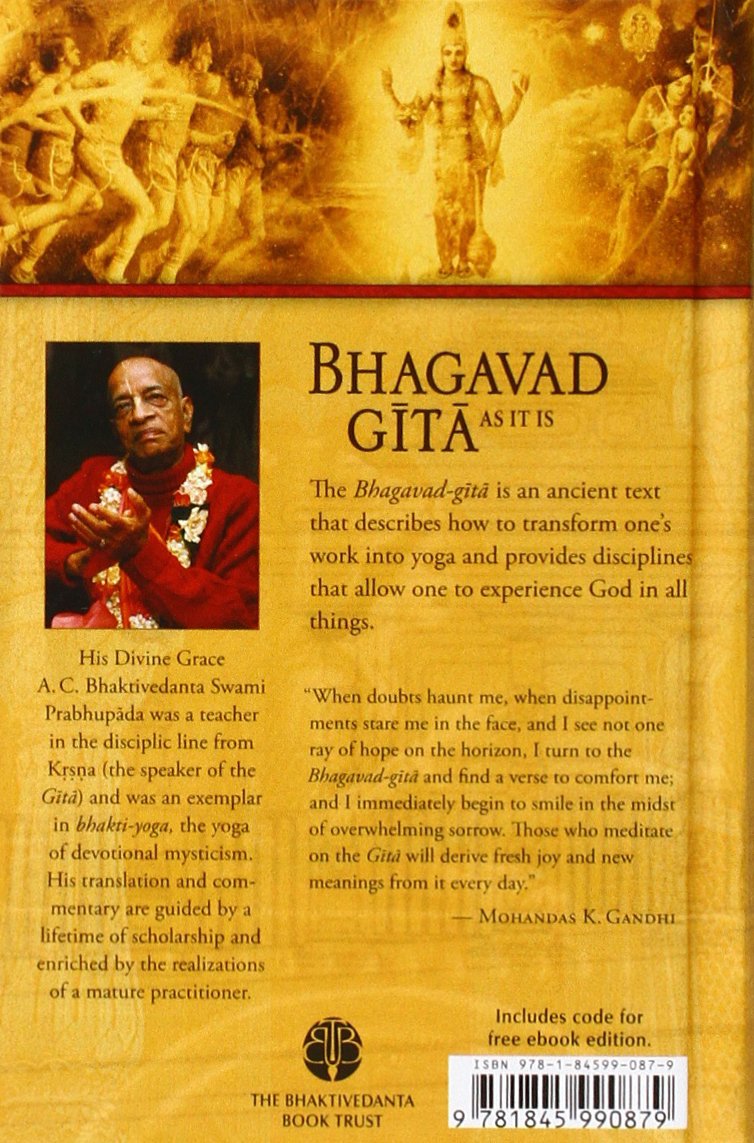 Bhagavad Gita - As It Is - Hard Copy Book (English)