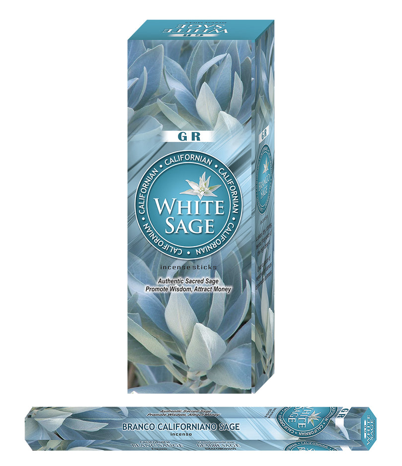 Californian White Sage - Incense (Agarbatti) Sticks Box - Ultra Premium Low Carbon