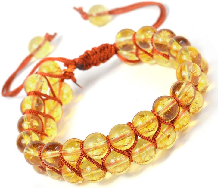 Genuine Citrine Gemstone Double Layer Bracelet