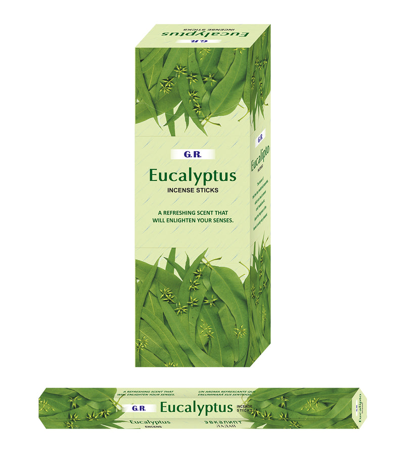 Eucalyptus - Incense (Agarbatti) Sticks Box - Ultra Premium Low Carbon