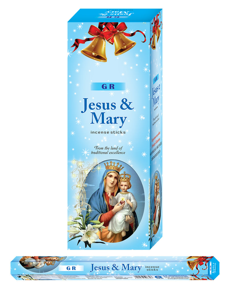 Jesus & Mary - Incense (Agarbatti) Sticks Box - Ultra Premium Low Carbon