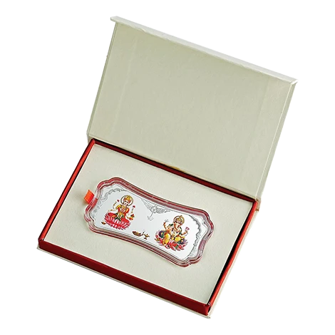 Lakshmi Ganesh 50g silver bar in gift presentation box