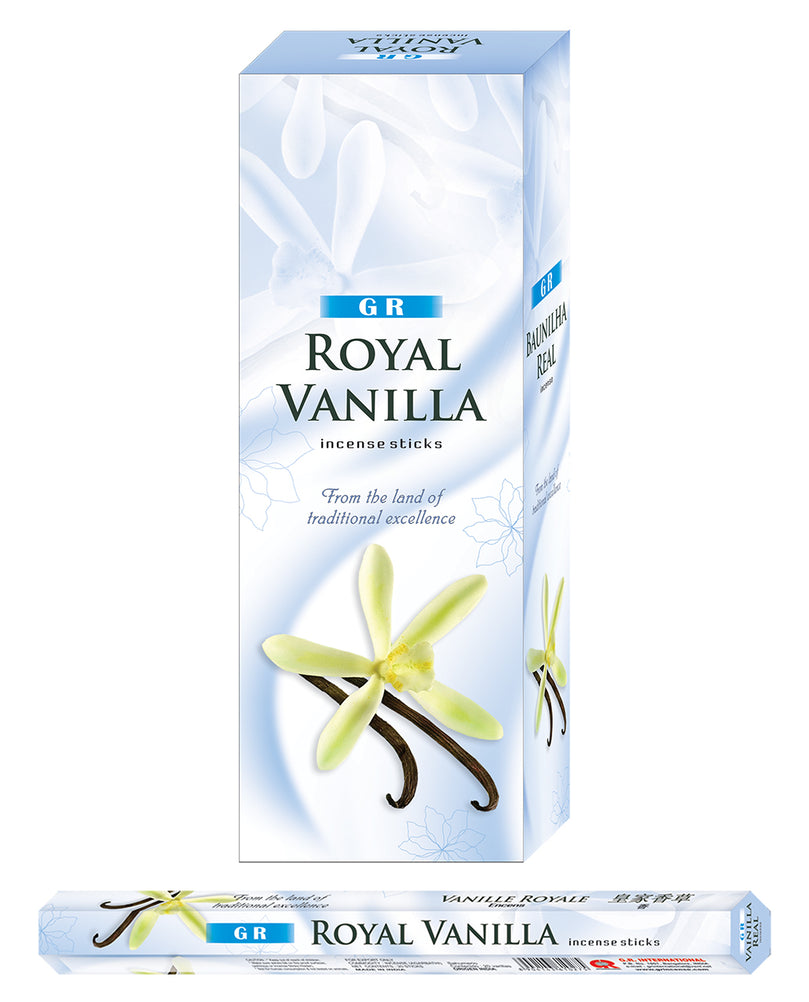 Royal Vanilla - Incense (Agarbatti) Sticks Box - Ultra Premium Low Carbon
