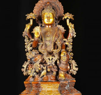 Brass Goddess Lakshmi Ma Sculpture