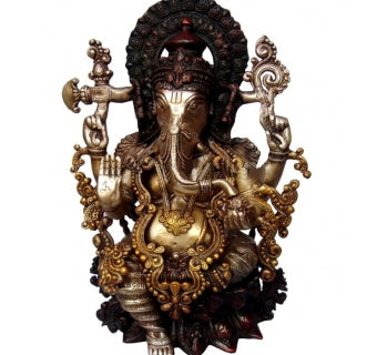 Brass Antique Lord Ganesh Ji Idol