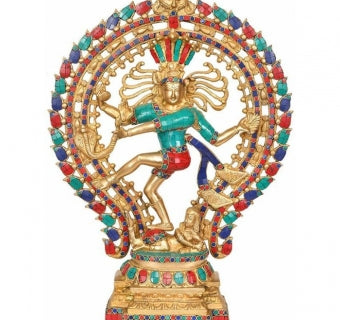 Colourful Lord Natraj Idol