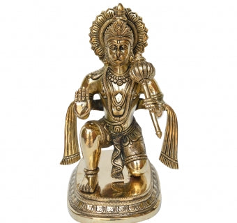 Brass Lord Hanuman Ji Kneeling