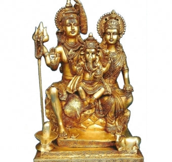 Shri Shiv Parivaar (Family) Brass Sculpture