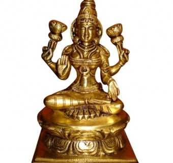 Brass Sculpture of Goddess Lakshmi Ma
