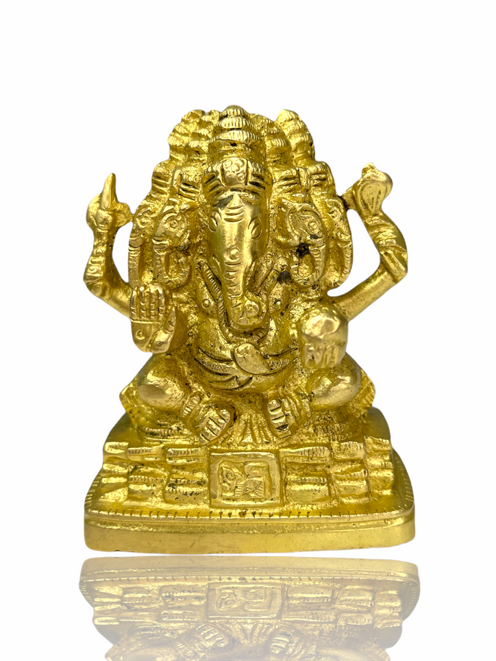 Brass Five Headed Sri Ganesh Ji