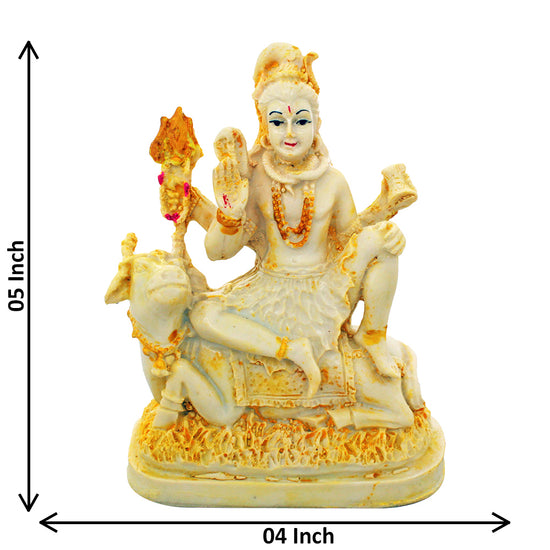 Mahadev Shiv On Nandi White Idol