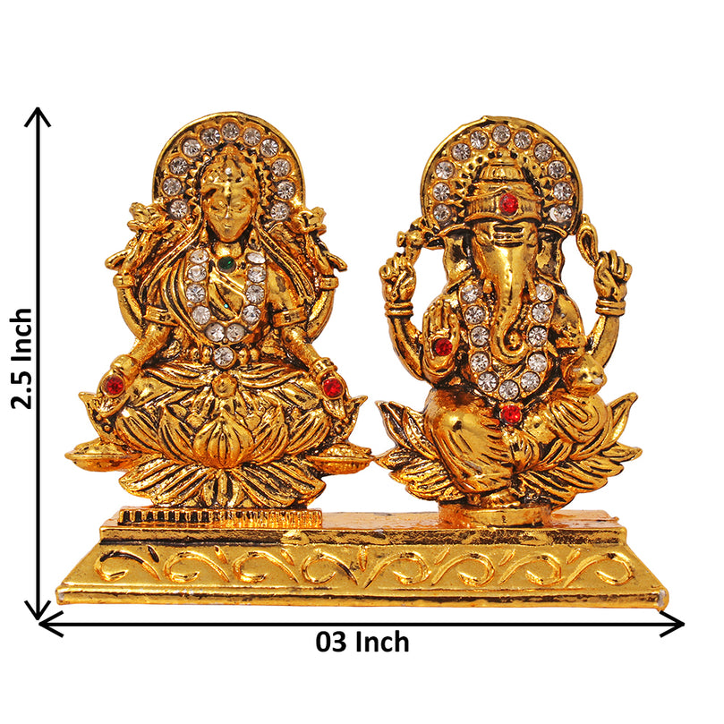 Gold Sri Maa Lakshmi Ji & Ganesh Ji Pair