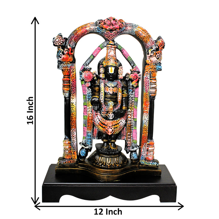 Lord Sri Tirupati Balaji Black Idol
