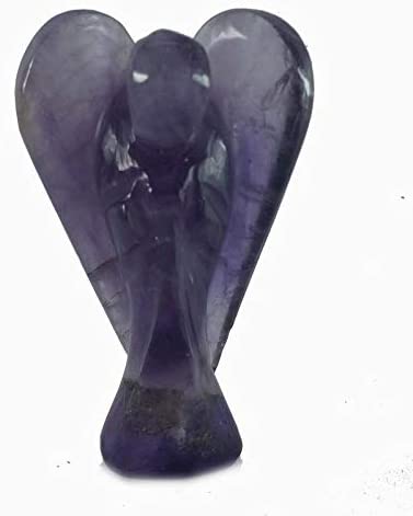 Natural Amethyst Stone Guardian Angel Statue