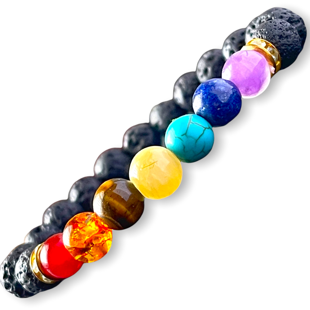 8Pcs Crystals and Healing Stones, Healing Crystals Bracelet, Full of  Spiritual Energy 7 Chakra Bracelets, 7 Colors of Hexagonal prism, Chakra  Crystals Stones