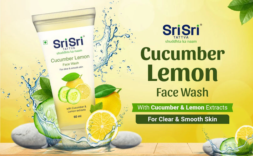 Cucumber Lemon Face Wash - For Clear & Smooth Skin, 100ml - Sri Sri Tattva