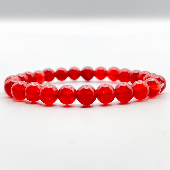Genuine Natural Gemstone Red Carnelian Bracelet