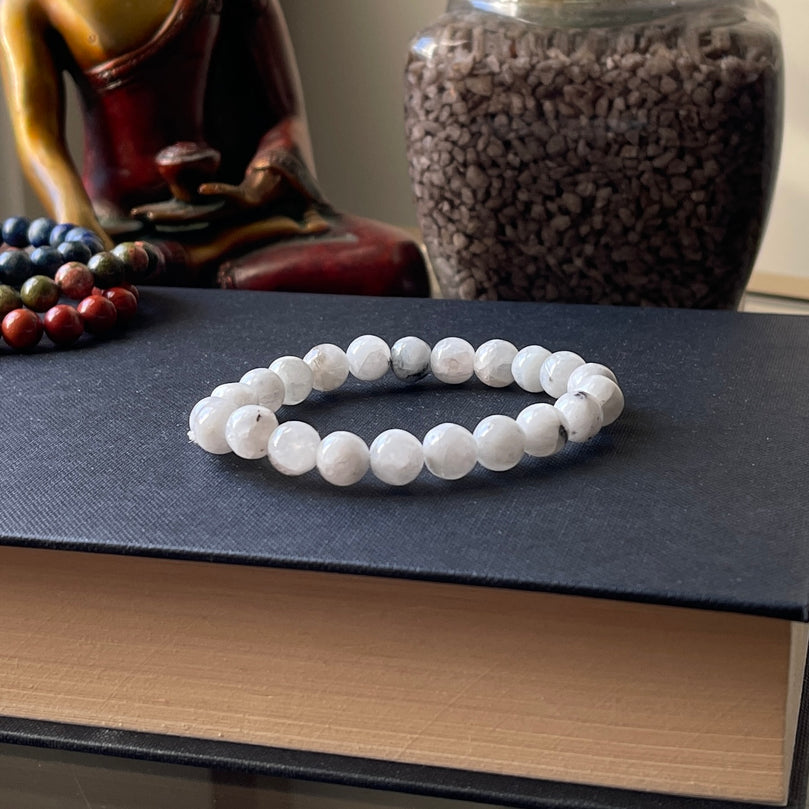 Genuine Natural Semi-Precious Moonstone Bracelet