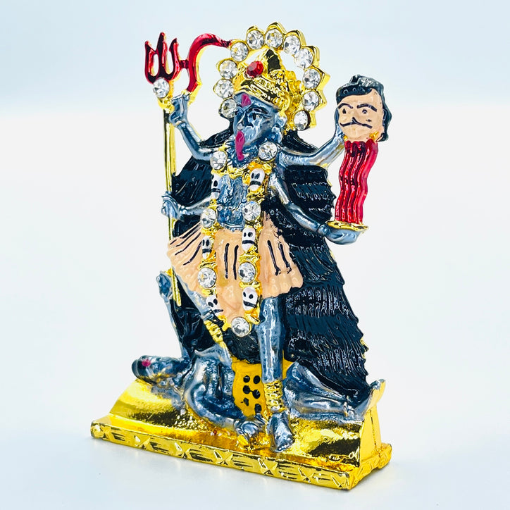 Kali Ma Mahakali Shiv Shakti Devi Car Dashboard Idol (Double Sided Tape Included) | Hindu God Statue Murti | For Indian Decoration, Pooja Puja in Temple (Mandir) or Gift on Shivratri & Navaratri