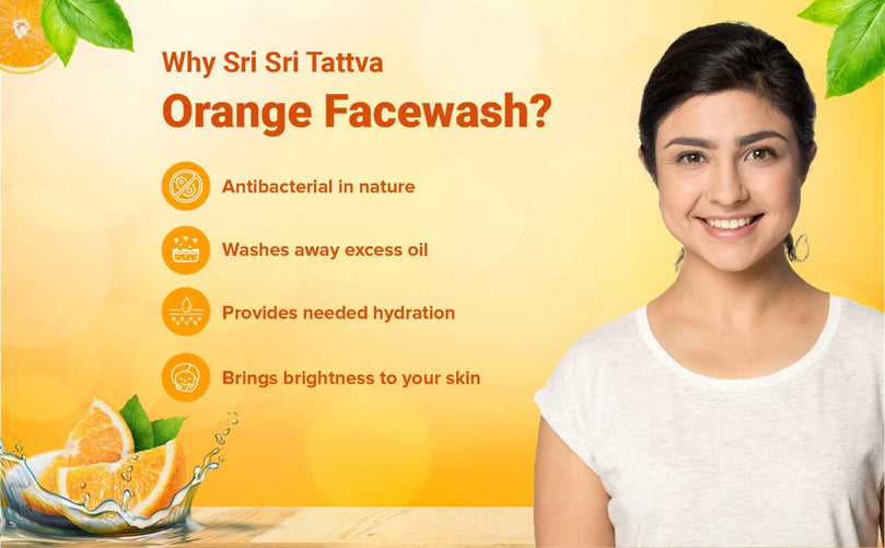 Orange Face Wash - Feel of Freshness, 100ml - Sri Sri Tattva